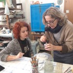 Marina e Morena in bottega
